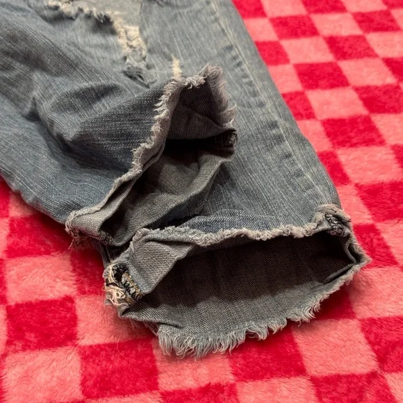 Distressed Blue Jeans for Women - Picture 3 of 7